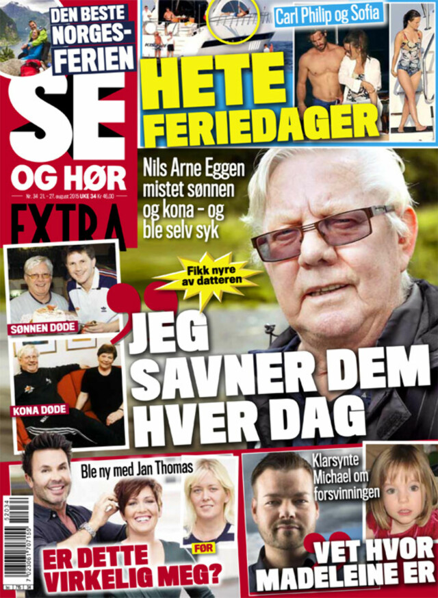 I SALG NÅ: I ukens Se og Hør Extra kan du også lese om prins Carl Philip og Sofias romantiske ferie, og mye, mye mer. Foto: Faksimile, Se og Hør I SALG NÅ: I ukens Se og Hør Extra kan du også lese om prins Carl Philip og Sofias romantiske ferie, og mye, mye mer. Foto: Faksimile, Se og Hør
